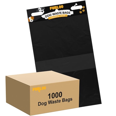 Furloo 1,000 Pet Waste Station Header Bags, Heavy-Duty Leak-Resistant Dog Waste Refill Bags, 1000PK FLO21-10