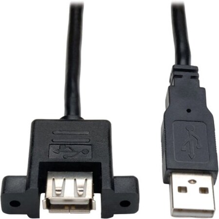 Tripp Lite USB 2.0 HI-SPEED PANEL MOUNT EXTENSION CABLE A M TO PANEL MOUNT B F 6-IN. U024-06N-PM