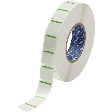 Brady Color Polyester Laboratory Labels 1 in H x 1 in W Green, White 3000/RL THT-179-494-GN