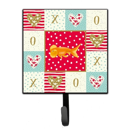 Carolines Treasures 4.25 x 1 x 7 in. Bubble Eyed Goldfish Love Leash or Key Holder CK5470SH4