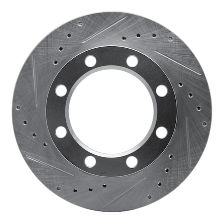 Dynamic Friction Co DFC Brake Rotor - Drilled and Slotted - Silver 631-48064L