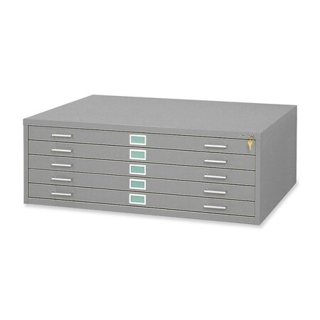 Safco Flat File Cabinet, Gray, 5 Drawers 4996GRR