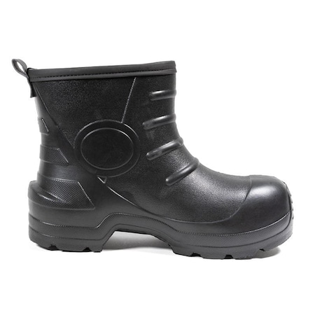 Gemplers Men's Black Bear Max Low Cut Rubber Boots, Plain Toe, 6 in Height, Black, 12 237910