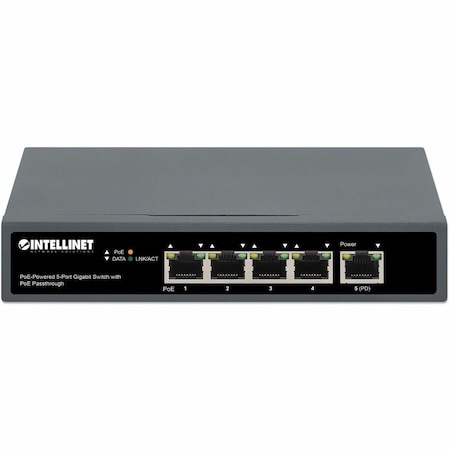 Intellinet Network Solutions Intellinet PoE-Powered 5-Port Gigabit Switch With PoE Passthrough 561808