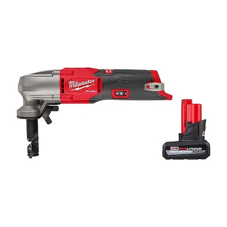 Milwaukee Tool M12 FUEL 16GA Nibbler + HO XC5.0 Battery 2476-20, 48-11-2450