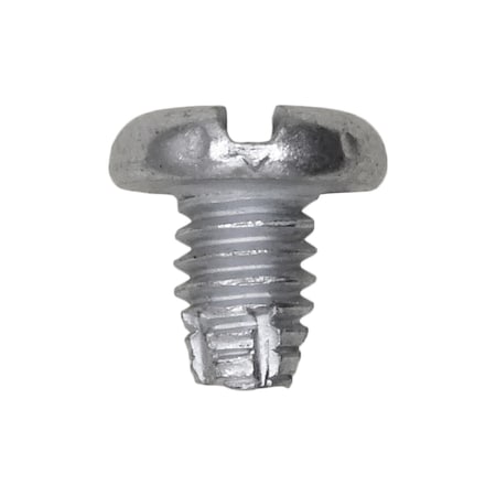 Auveco 8-32 x 1/4in Slotted Pan Head Type F Zinc Thread Cutting Screw, 100PK 5290