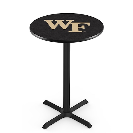 Holland Bar Stool Co 36" Blk Wrinkle Wake Forest Pub Table, 36" dia. Top L211B3636WakeFr