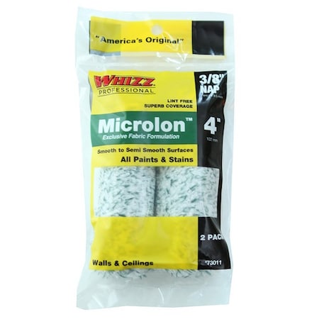 Work Tools International 4" x 3/8" Nap Work Tools 73011 Whizz, Microlon Microlon Mini Roller, 2-Pack 73164