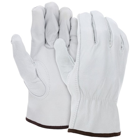 Mcr Safety Arm Protection Gloves, X-Large, ANSI Heat Level: 2, White, Slip-On/Open Cuff 3313XL