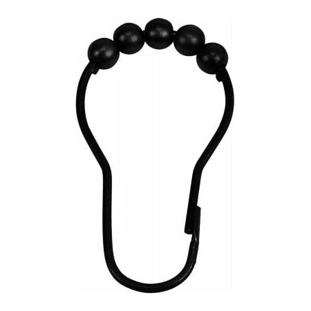 Moda At Home Enterprises Ltd BLK Curtain Hooks, 12PK 305259-BLK