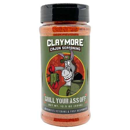 Grill Your Ass Off Claymore Cajun BBQ Seasoning 12.5 oz CLAY