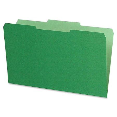 Tops Business Forms Pendaflex, INTERIOR FILE FOLDERS, 1/3-CUT TABS, LEGAL SIZE, GREEN, 100PK 435013BGR