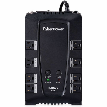 Cyberpower UPS System, Line Interactive, Out: 120 V AC In: 120 V AC CP685AVRG