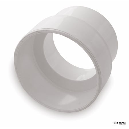 Plastic Trends NDS Schedule 35 4 in. Hub each X 3 in. D Hub PVC Reducing Coupling 1 pk 3P12