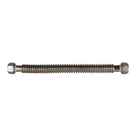 Home-Flex 3/4 in. FIP x 3/4 in. FIP x 12 in. Stainless Steel Water Heater Connector Silver Metallic HFWC-07-12