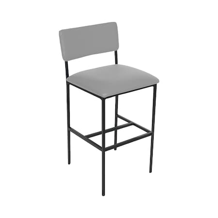 Bfm Seating Meghan Barstool, Grade 4 Upholstered Seat & Back - Steel Frame - Sand Black Finish JS33BM2154-2154SB