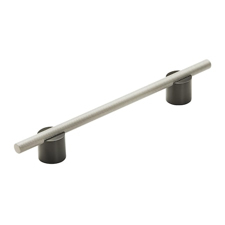 Amerock Transcendent 6-5/16 in 160 mm Center-to-Center Matte Black/Silver Champagne Cabinet Pull BP7414160MBSC