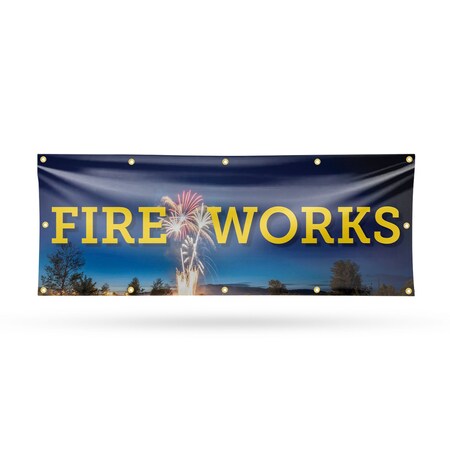 Signmission Fireworks, 48 Inch x 120 Inch, Vinyl Banner B-120-30629