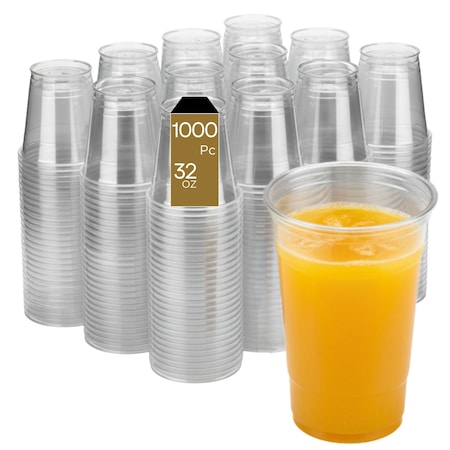 Eco Harmony Products Clear Cup for Cold Beverages, 32oz, PET, 107mm, 500PK 804658