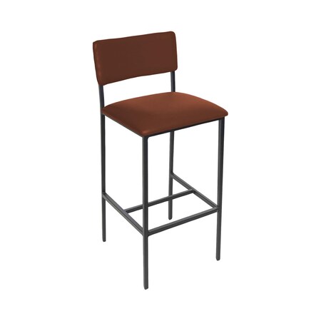 Bfm Seating Meghan Counter Height Stool, Grade 4 Upholstered Seat & Back - Steel Frame - Sand Black Finish JS33HM2125-2125SB