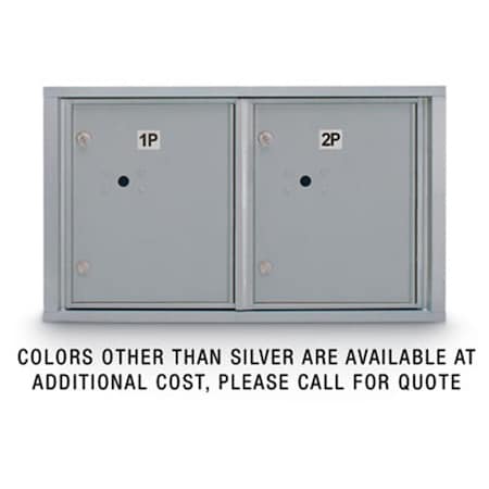 Postal Products Unlimited Standard 4C Mailbox with 2 Horizontal Parcel Lockers - Silver N1029449SLVR