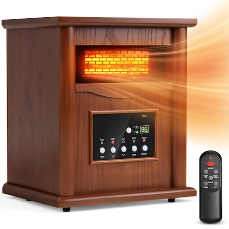 Edendirect 1500 -Watt Quartz radiant Tower Indoor Electric Space Heater with Thermostat with Remote ZR-GD9315BCW-3J