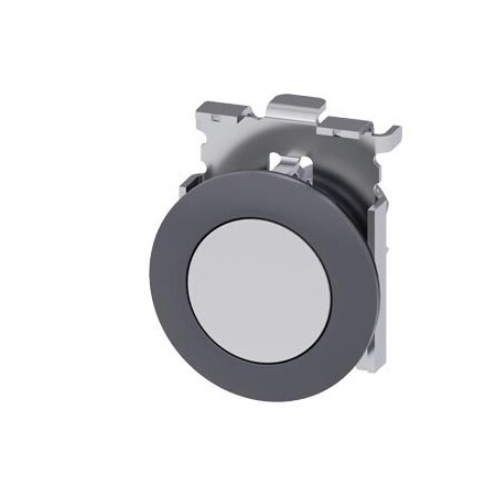 Siemens Pushbutton, 30 mm, round, Metal, matte, white, front ring 3SU1060-0JB60-0AA0-ZY11