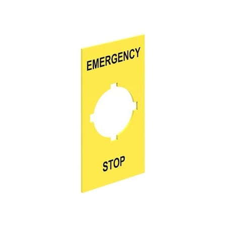 Lovato Emergency/Stop Label, 10PK LPXAU110
