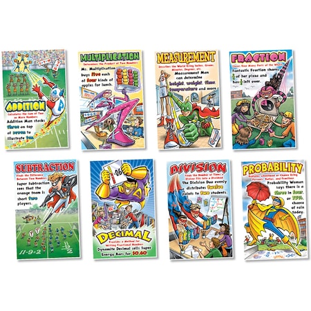 North Star Teacher Resources Math Superheroes Bulletin Board Set NS3026