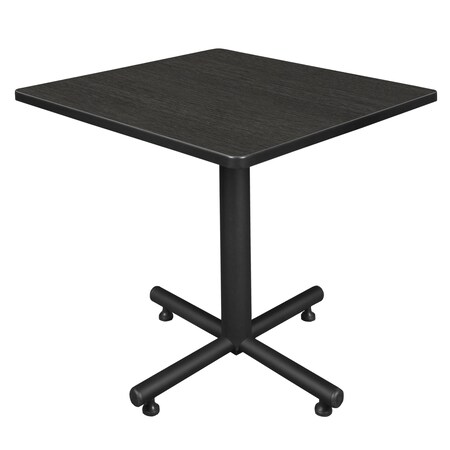 Regency Square Kobe X-Base Breakroom Table, 30 in W, 30 in L, Noble Oak TKB3030NO