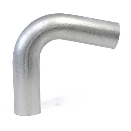Hps Performance 2-1/2 in OD x 4 in CLR, 110 Degree Aluminum Elbow Tubing, Mill Finish AT110-250-CLR-4