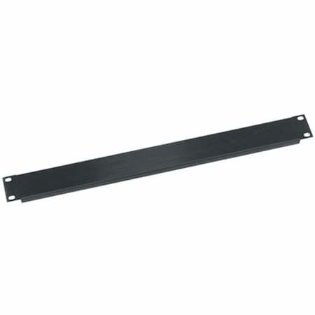 Middle Atlantic 1RU Flanged Blank Aluminum Rack Panel - Black Brushed BL1