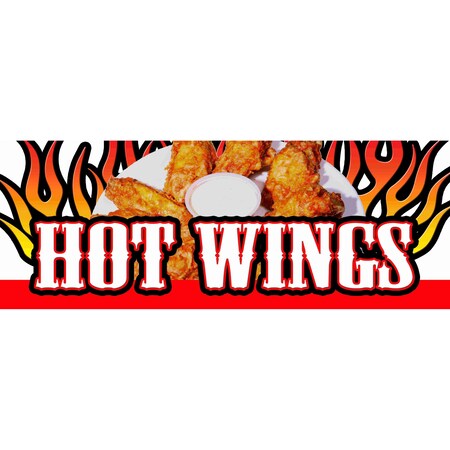 Signmission Hot Wings, 12 Inch, Decal D-Hot Wings