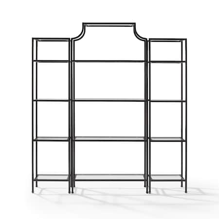 Crosley Aimee 3-Piece Etagere Bookcase Set KF65004BZ