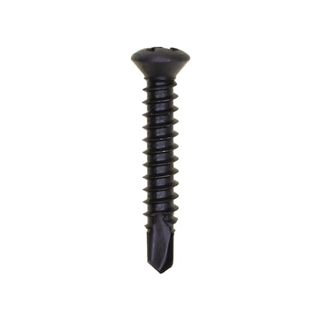 Phillips Oval Head Teks Tapping Screw Phosphate #8 x 1in #6 Head, 50PK