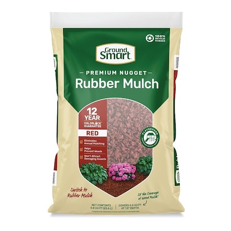 Nuscape NS08RW Rubber Mulch Nugget, Redwood, 0.8 cu-ft Bag GSNG08RD72