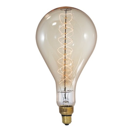 Bulbrite Grand Nostalgic Collection 60w Dimmable Pear Shape Oversized Decorative Med (E26) Base, 2200K Amber 137101