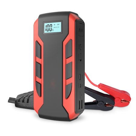Alpha Digital Car Jump Starter- 800A Peak, 10,000mAh, 6.0L Gas/3.0L Diesel - Red A10