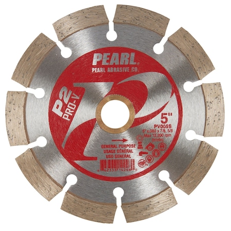 Pearl P2 Pro-V Segmented Blade 5 in. x .080 x 20mm-5/8 in. Adapter PV005S