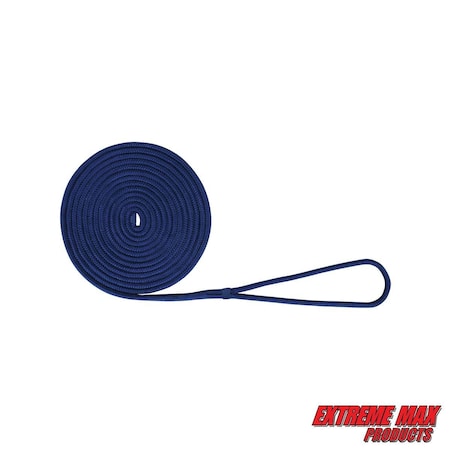 Extreme Max Extreme Max 3006.2096 BoatTector Double Braid Nylon Dock Line - 3/8" x 20', Royal Blue 3006.2096