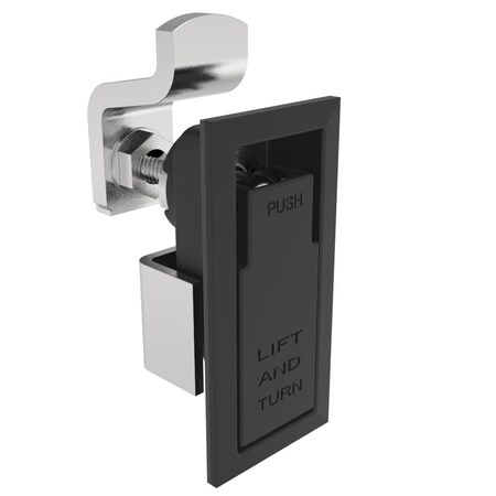Southco Compression Latch, Lift & Turn, Small Size, Zinc Alloy , Powder Coat, Black 62-70-25