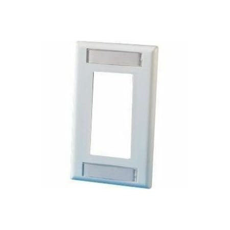 Ortronics DECORA FACEPLATE STYLISTIC, SINGLE-GANG TRACJACK SERIES, FOG WHITE 40300270