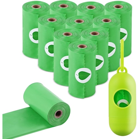 Yssoa FluffyDream Dog Poop Bags with Dispenser, Pet Waste Bags Doggie Bags PTBAGSWASTE01GX10