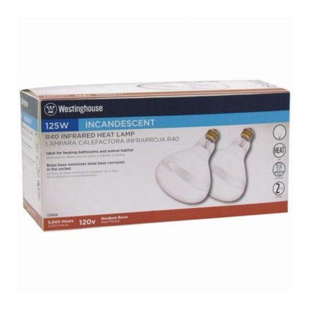 Westinghouse 2PK 125W R40 CLR Lamp 395648