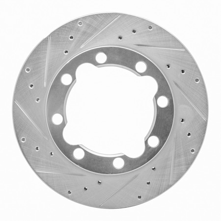 Dynamic Friction Co DFC Brake Rotor - Drilled and Slotted - Silver 631-40045L