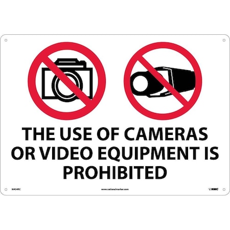 Nmc The Use Of Cameras Or Video Equipment Is Prohibited Sign, M454RC M454RC
