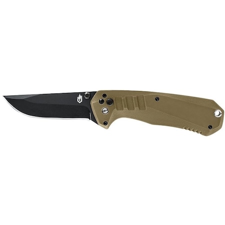 Gerber Haul Pocket Knife, 3.1 in L Blade, Stainless Steel Blade, Coyote Brown Handle 31-003571