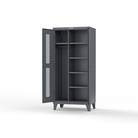 Strong Hold 12 GA Stainless Steel Double Shift Cabinet 55-DS-246SS