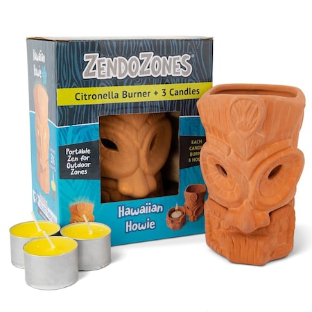 Jt Eaton ZendoZones Citronella Burner - Hawaiian Howie 18P-HH