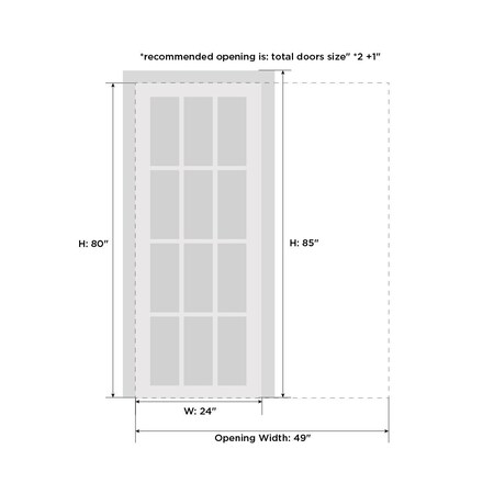 Sartodoors Sliding French Pocket Door with, Planum 0010 White Silk, Kit Trims Rail Hardware, Solid Wood Interi PLANUM0010PD-WS-24